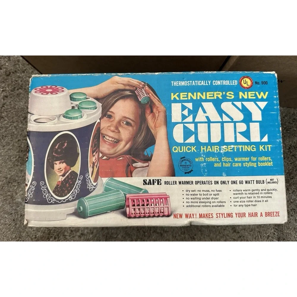 Vintage‎ Kenners New Easy Curl Quick Hair Setting Kit Original Box Pre Own!!